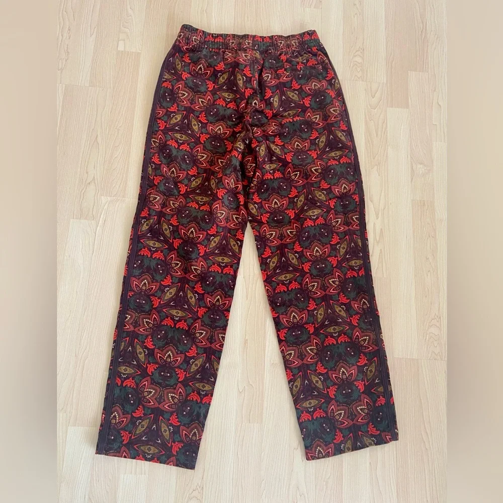 ADIDAS Men's Corduroy Cotton Track Pants IS5277 Size Medium 70’s Style Paisley - Picture 11 of 12